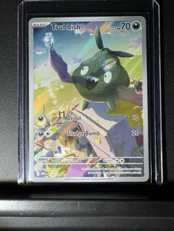 Pokemon TCG Trubbish 140/086 White Flare Illustration Rare Holo Card NM Mint - Image 1