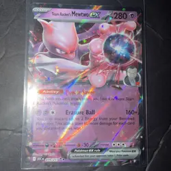 Team Rocket's Mewtwo ex 079/217 Double Rare Ascended Heroes Pokemon TCG - Image 1