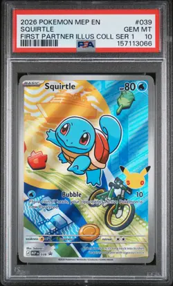 Squirtle 039 - Pokemon First Partner Illustration Series 1 Promo - PSA 10 - Image 1