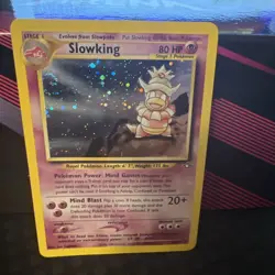 Pokemon TCG Slowking 14/111 Neo Genesis Unlimited Holo Rare with swirl VLP - Image 3