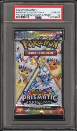 Pokemon S&V Prismatic Evolutions Vaporeon Jolteon Flareon Pack PSA 10 Gem Mint - Image 1