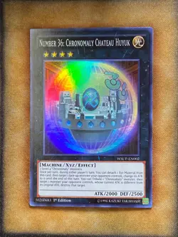 Yugioh Number 36: Chronomaly Chateau Huyuk WSUP-EN002 Super Rare 1st Ed NM - Image 1