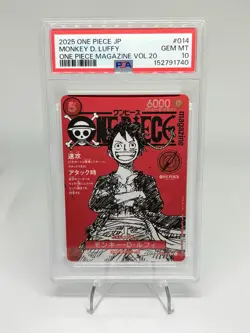 One Piece Monkey D. Luffy #014 Magazine Vol.20 Foil Japanese PSA 10 2025 - Image 1