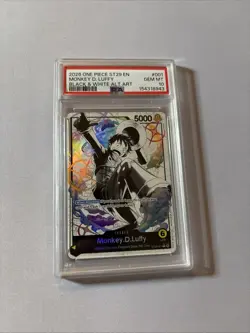 ONE PIECE MONKEY D. LUFFY 2026 STARTER DECK ST29 #001 BLACK/WHITE ALT ART PSA 10 - Image 1
