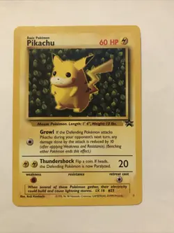 Pokemon "Ivy" PIKACHU Card BLACK STAR PROMO Set #1 Wizard of the Coast League NM - Image 1