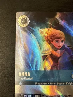 Disney Lorcana Enchanted Anna - True-Hearted Card 217/204 Ursula’s Return Set 4 - Image 2
