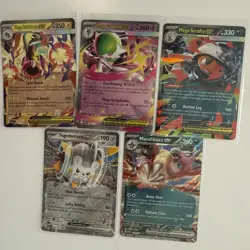 Pokemon Ascended Heroes EX Holo Card Lot (Mega Eelektross, Gardevoir, Scrafty) - Image 1