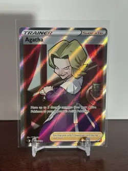 Pokemon Chilling Reign Agatha Full Art Ultra Rare Card 186/198 NM Condition - Image 1