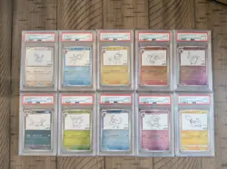 [SEQUENTIAL] PSA 10 Yu Nagaba Eevee's & Pikachu Promo Complete Pokemon Card Set - Image 1
