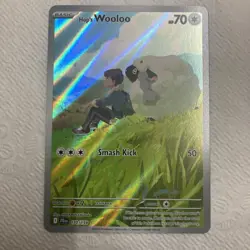 Pokemon TCG Hop's Wooloo Illustration Rare Holo Card 170/159 Journey Together - Image 1