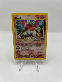Pokemon TCG Neo Revelation Ho-Oh 7/64 Holo Rare Card WOTC Vintage - LP - Image 1