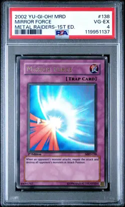 PSA 4 1ST EDITION Mirror Force MRD-138 Metal Raiders Ultra Rare YUGIOH - Image 1