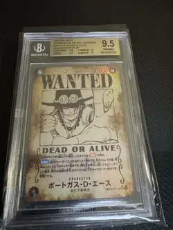Portgas D. Ace Wanted SP OP13-119 Japanese One Piece TCG BGS 9.5 Beckett - Image 1