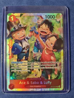 One Piece Ace & Sabo & Luffy · OP13-007 · SR · Carrying on His Will · EN · NM - Image 1