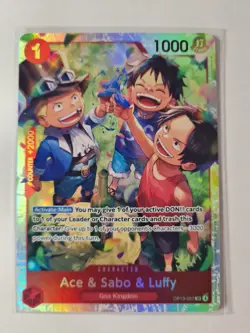 One Piece Ace & Sabo & Luffy · OP13-007 · SR · Carrying on His Will · EN · NM - Image 3