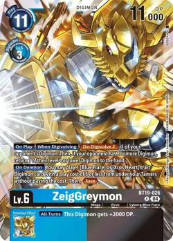 1x BT19-026 ZeigGreymon Special Booster 2.5 Digimon Card Game x1 - Image 1