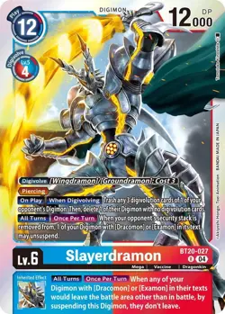 1x BT20-027 Slayerdramon Special Booster 2.5 Digimon Card Game x1 - Image 1