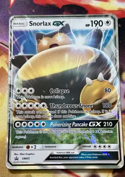 Snorlax GX SM05 SM Promos Holo Card - Moderately Played - Image 1