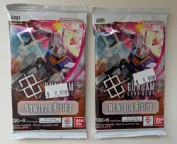 GUNDAM CARD GAME: Newtype Rising Booster Pack GD01 BANDAI English | 2 New Sealed - Image 1