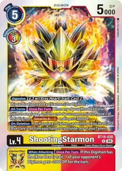 1x BT19-035 ShootingStarmon Special Booster 2.5 Digimon Card Game x1 - Image 1