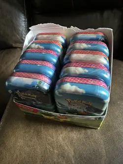 Pokemon Trading Card Game Collectible Tins Pikachu with their bulk cards. - Image 3