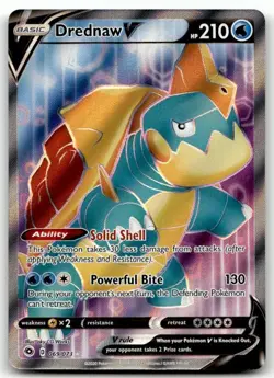 Drednaw V 069/073 Ultra Rare Champion's Path Pokemon Lightly Played - Image 1
