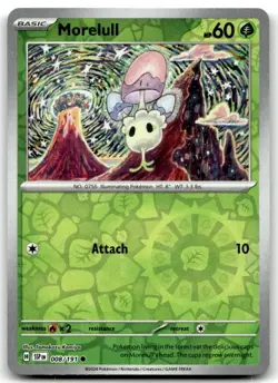 Morelull 008/191 Common Surging Sparks Pokemon Reverse Holo Lightly Played - Image 1