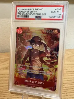 2024 ONE PIECE PROMOS TREASURE BOOSTERS SET #006 MONKEY D. LUFFY PSA 10 - Image 1