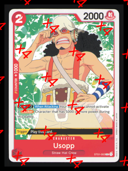 x4 Playset Usopp ST01-002 One Piece Trading Cards NM - Image 1