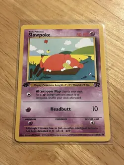 Vintage Pokemon Slowpoke 67/82 Team Rocket WOTC 2000 Non Holo English Card - Image 1