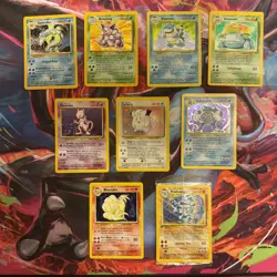 Vintage Pokemon Base Set HOLO Lot of 9 Cards NM-LP Blastoise Venusaur - Image 1