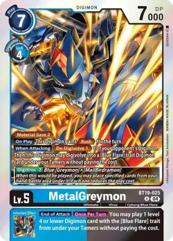 1x BT19-025 MetalGreymon Special Booster 2.5 Digimon Card Game x1 - Image 1