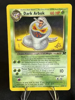 Dark Arbok Card Wizards Stamped 19/82 WOTC Promo Regular W Stamp - Image 1