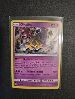 Giratina 97/214 (Cosmos Holo) Lost Thunder Blister Exclusive Holo Pokemon Card - Image 1
