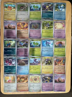 100 Reverse Holo Modern Pokemon Cards From Scarlet And Violet + Mega Evolution - Image 2