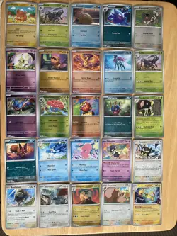 100 Reverse Holo Modern Pokemon Cards From Scarlet And Violet + Mega Evolution - Image 3