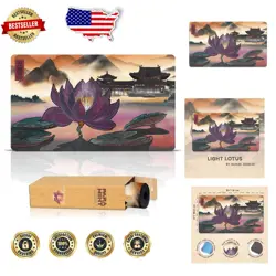 Innovative Light Lotus Playmat - Transformative Art for MTG & TCG Battles - Image 1