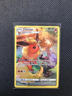 Pokemon Flareon TG01/TG30 Ultra Rare Holo Trainer Gallery 110HP Ability Card - Image 1