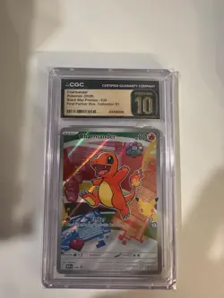 Charmander First Partner Illustration Collection S1 CGC 10 Pristine Graded Card - Image 1
