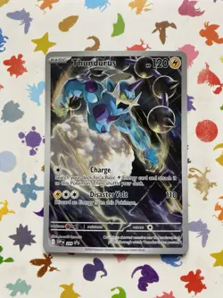 Pokemon TCG Thundurus 209 S&V Black Star Promo Holo Card NM Condition - Image 1