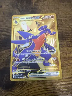 Pokemon Destined Rivals Cynthia's Garchomp EX Gold Hyper Rare Card 241/182 - Image 1