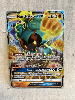 Pokemon TCG Marshadow GX Burning Shadows 80/147 Holo Ultra Rare JUMBO Card - Image 1