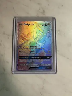 Pokemon Dialga GX Full Art Secret Rare 164/156 Ultra Prism Holo Card HP 180 - Image 1