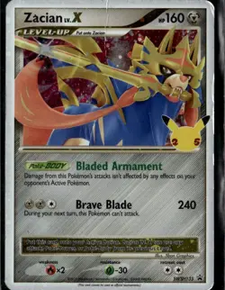 Zacian LV. X Promo SWSH: Sword & Shield Promo Cards SWSH135 Metal Holo Pokemon C - Image 1