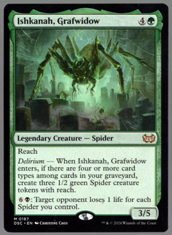 Ishkanah, Grafwidow 0187 Non Foil Mythic Duskmourn MTG Near Mint - Image 1