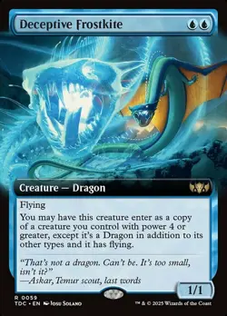 Mint/Near-Mint, English - 1 x MTG Deceptive Frostkite - Extended Art Commander: - Image 1
