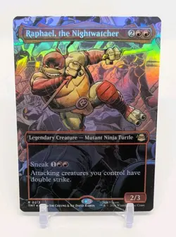 Raphael, the Nightwatcher (Borderless) 0213 Magic: The Gathering TMNT Foil NM - Image 1