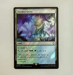 MTG: Flooded Grove (Surge Foil) Commander: Final Fantasy Foil NM - Image 1