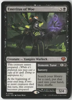 Emeritus of Woe // Demonic Tutor (80) Normal - Secrets of Strixhaven (SOS) - NM - Image 1