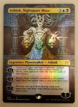 1x Ashiok, Nightmare Muse Borderless FOIL Theros Beyond Death MTG NM - Image 1